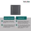 Grille d'aération - KOTARBAU - 165x165 mm - Laquée - Moustiquaire - Résistante à la corrosion