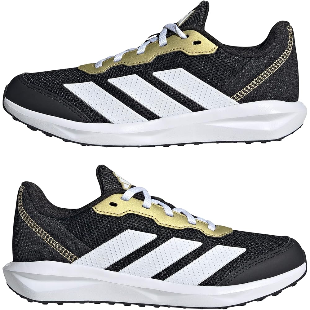 Adidas Faito Kids Sneakers Unisex Boys Girls 22-25.5cm Core Black Footwear White Gold Metallic