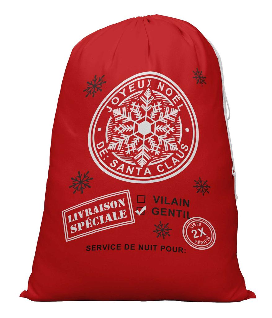 Printtoo Pack Of 2 Drawstring Special Delivery Extra Large Size Christmas Sack Re-Usable Xmas Present Storage 27x20 Inch