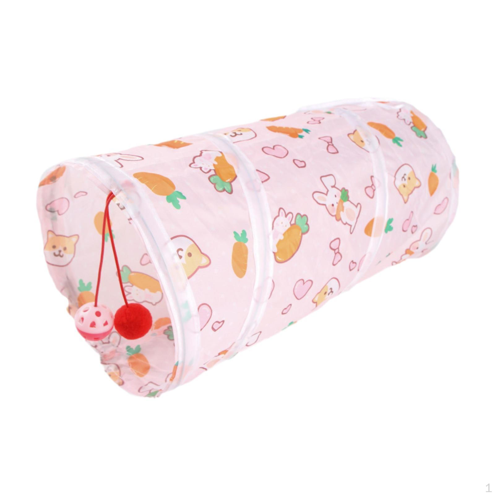 

Туннель для кошек в помещении с мячом, забавное внутреннее интерактивное укрытие, игрушка-подглядывание small through