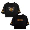 Icrimax Letter Printed Girl Tee Shirt Summer Crop Tops Soft Tshirt Popular Slim Lovely Tees Slim Fitness Short Sleeved