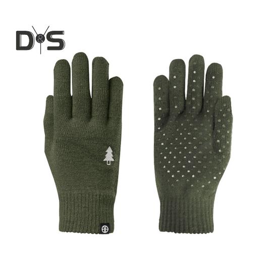 

1 пара женских зимних перчаток с отличным трением, противоскользящие, силиконовые, с вышивкой на ладони, для сенсорного экрана, сохраняющие тепло, перчатки для езды на велосипеде на открытом воздухе армия зеленый