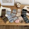 Ladies Autumn and Winter Thickened Warm Retro Culture Lingge Ethnic Wind Wool In The Barrel Pile Socks