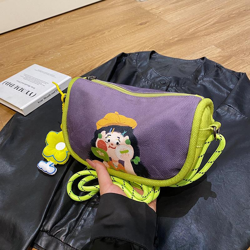 2025 Stylish Cute Cartoon Graffiti Single Shoulder Crossbody Bag