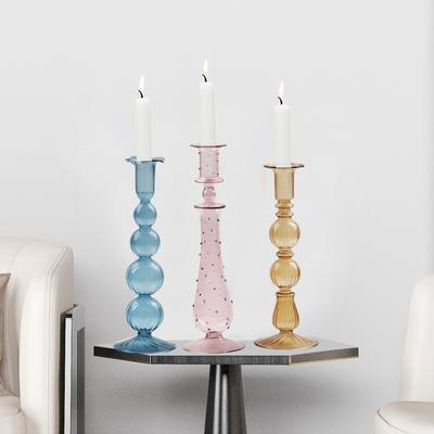 1 buc. Vază Transparentă Hidroponică Romantică Suport pentru Lumânări din Sticlă Candelabru Vechi din Sticlă Cadou