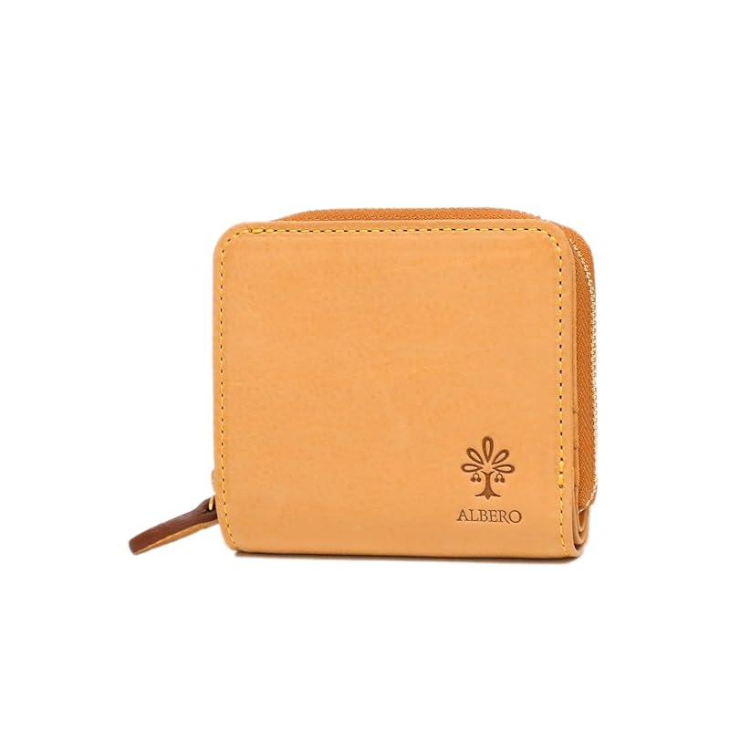

[Albero] bifold wallet genuine leather ladies natural AL-5405-20
