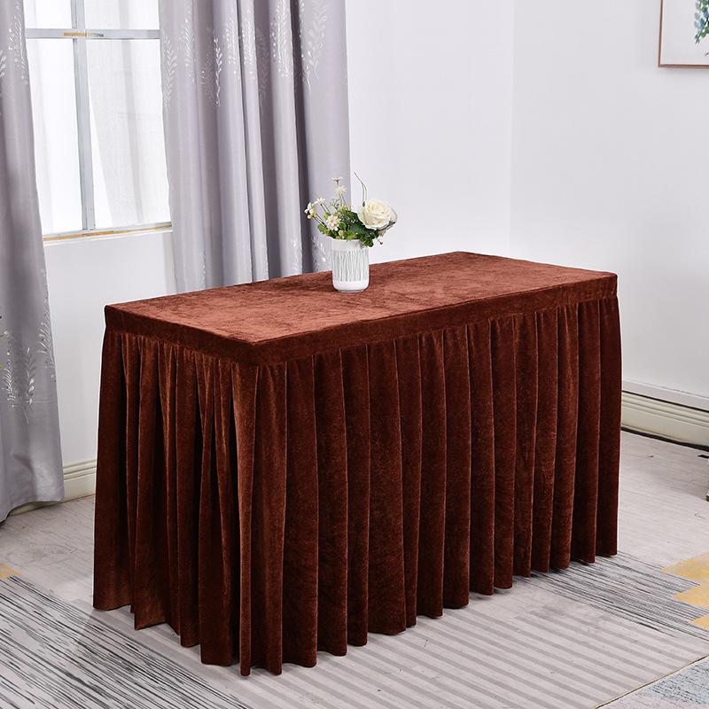 Konferenztischdecke für Hotels, rechteckige Tischdecke für Büros, Anmeldebereich, Flanelltischdecke, Tischüberzug, Tischrock