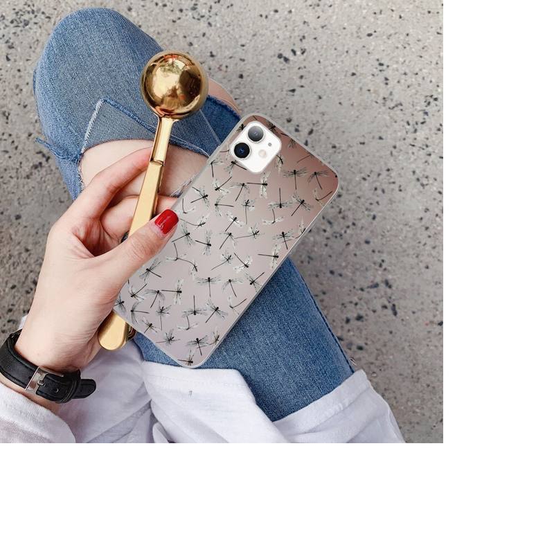 YNDFCNB Dragonfly Custom Soft Phone Case for Iphone 13 X XS MAX 6 6s 7 7plus 8 8Plus 5 5S SE 2020 XR 11 11pro Max