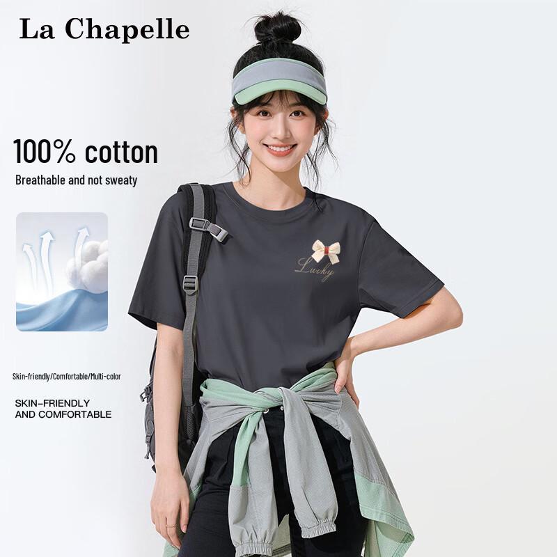 

La Chapelle Women s Cotton Bowknot T-Shirt M