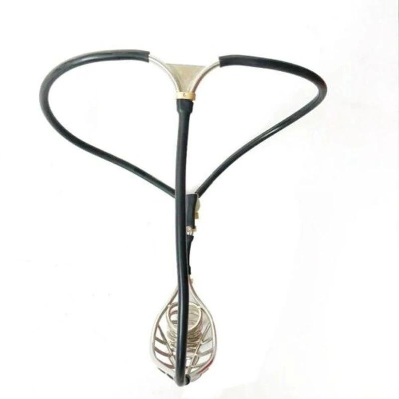Male Chastity Belt Cock Cage Invisible Pants Stainless Steel Chastity Device Hook Bird Cage Breath Underwear Sex Toys for Adult