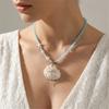 Unique Starfish Rope Braided Necklaces for Women Shell Imitation Pearl Bow Tassel Necklaces Delicate Summer Sweet Jewelry Gift