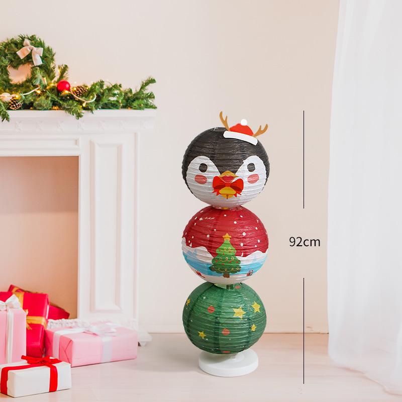 Christmas Lantern Ornaments for Store Window Display and Holiday Scene