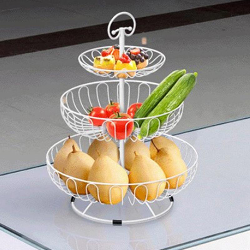 Nor-dic Style Fruit Tray Living Room Home Use 3unitlayer Fruit Tray Modern Minimalist Exquisite Multi-layer Fruit Basket Super Large Fruit Tray Home
