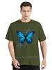 Mens Clothing Colorful Butterfly Petal Oversized Tshirt Short Sleeve Round Cotton Tshirt Cute Graphic Fitness T Shirt Female