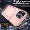For iPhone 13 Pro Cases Card Slot TPU+PC Kickstand Phone Case