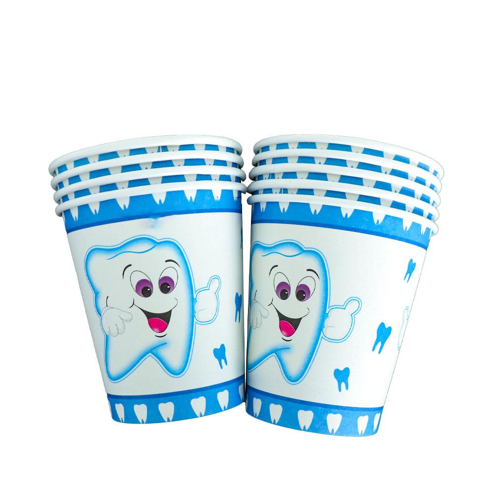 Blue Teeth Birthday Party Supplies Disposable Tableware Paper Plates Paper Cups Paper Towels Girls Birthday Party Decorations Styling