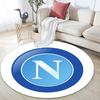 Tappeto Rotondo Stampato SSC Napoli, Tappeto Circolare Antiscivolo Lavabile per Soggiorno Camera da Letto Sala Giochi, Decorazione per Tifosi Sportivi, Regalo per Feste Compleanni