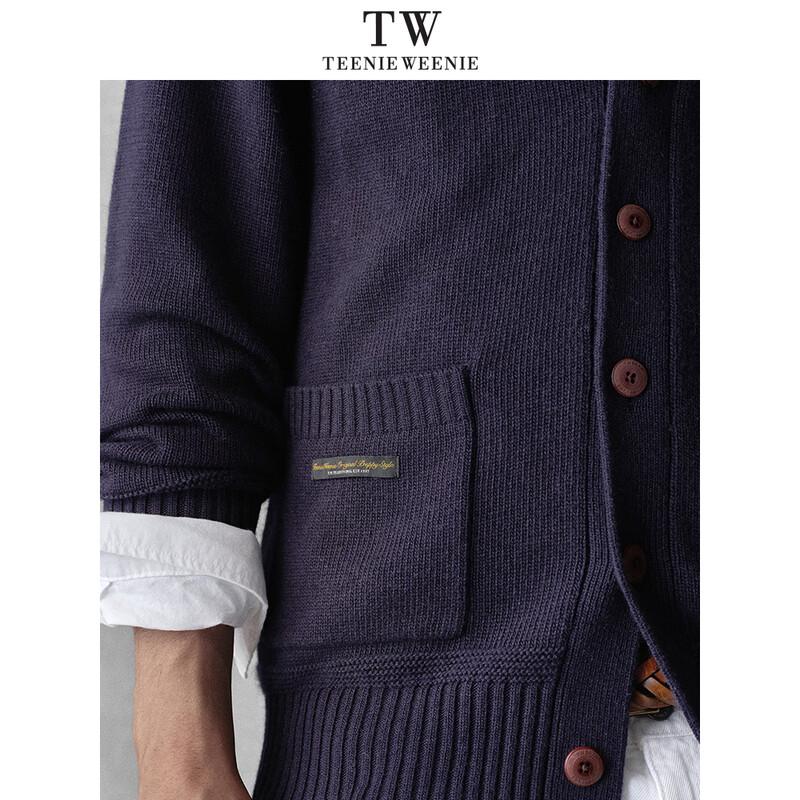 Teenie Weenie Bear Men's V-Neck Wool Blend Knit Cardigan