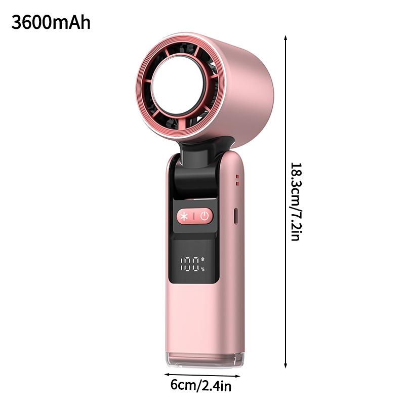 Mini Bladeless Handheld Fan USB Rechargeable Hand Fan Portable Personal Highspeed Fans Electric Eyelash Fan for Camping Outdoor