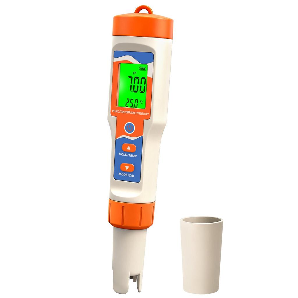 7 In 1 Digital PH EC TDS ORP Salinity Fertility Temperature Water Quality Tester Pen With ATC For Aquarium Hydroponics Spa