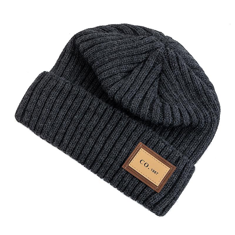 Unisex Warme Wintermütze Plüschfutter Warme Mütze 1987 Buchstaben Strickmütze Für Männer Frauen Outdoor Ski Sport Strickmütze