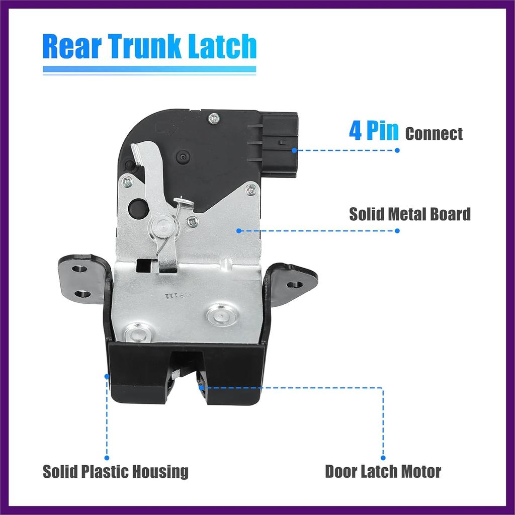 Siłownik zamka klapy bagażnika 81230-2V000 do Hyundai Veloster 2012-2017 1.6L Siłownik zamka klapy tylnej Silnik zamka pokrywy bagażnika Hatchback