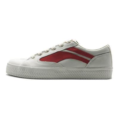 Li Ning Wave 2020 Semaine de la Mode de Paris Antidérapantes Légères Basse en Toile Chaussures Décontractées Femme Blanc Rouge AGCP384-2
