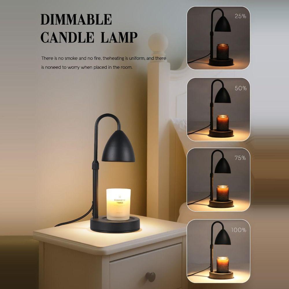 with Timer Dimmer Candle Warmer Lamp Bedroom Home Decor Adjustable Height Wax Melter with 2 Bulbs Aromatherapy Lamp