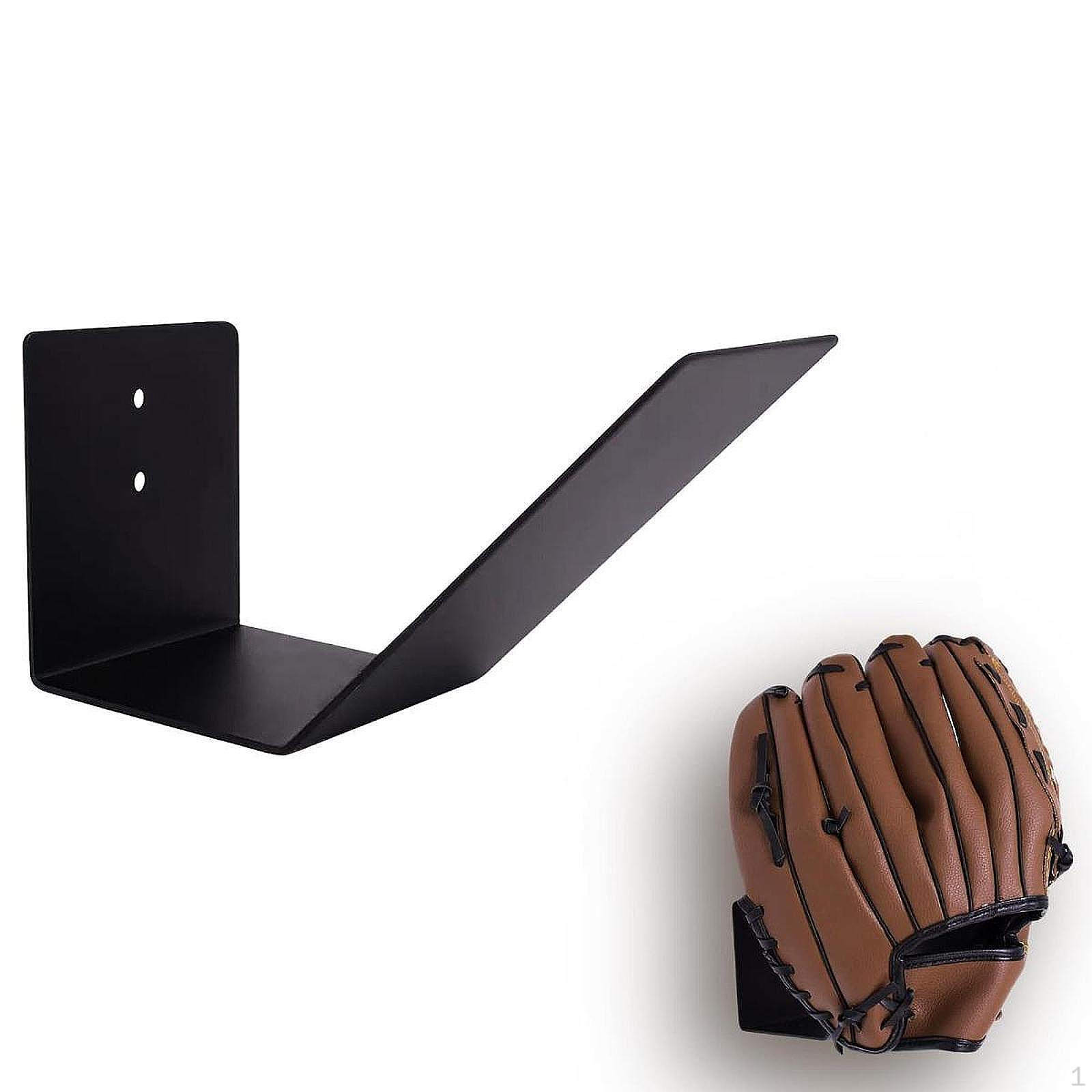 

Wall Mount Baseball Glove Rack Shelf Holder Ideal Gift, Space Saving, Accessories,