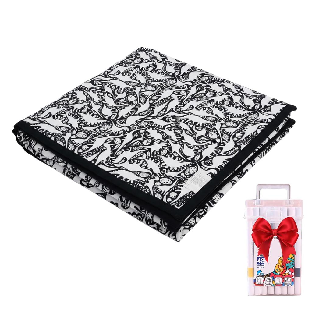 DIY Coloring Blanket Washable Fuzzy Velvet Creative Art Project Painting Blanket for Holiday Arts Crafts Activity Party