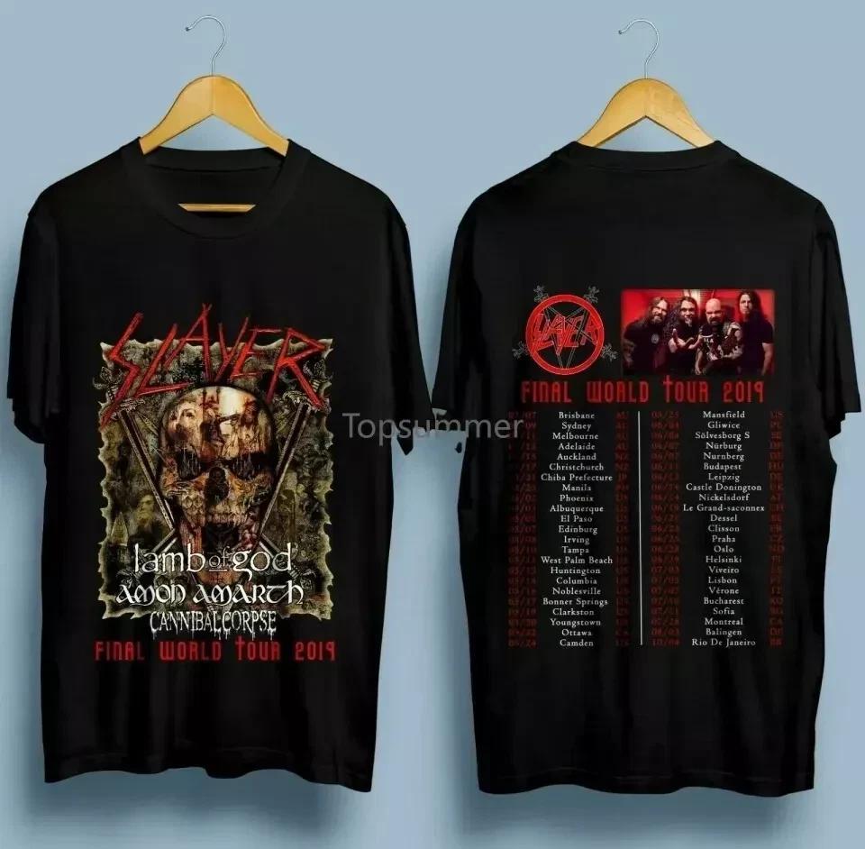 Футболка Slayer The Final Tour Концертная Мужская Женская Черная Футболка Топ S