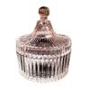 Natural Crystal Aroma Diffuser Stone Set: Clear Glass Jar with White Salt Pendant & Decorative Demagnetizing Bowl.