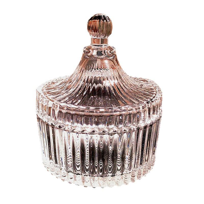 Natural Crystal Aroma Diffuser Stone Set: Clear Glass Jar with White Salt Pendant & Decorative Demagnetizing Bowl.