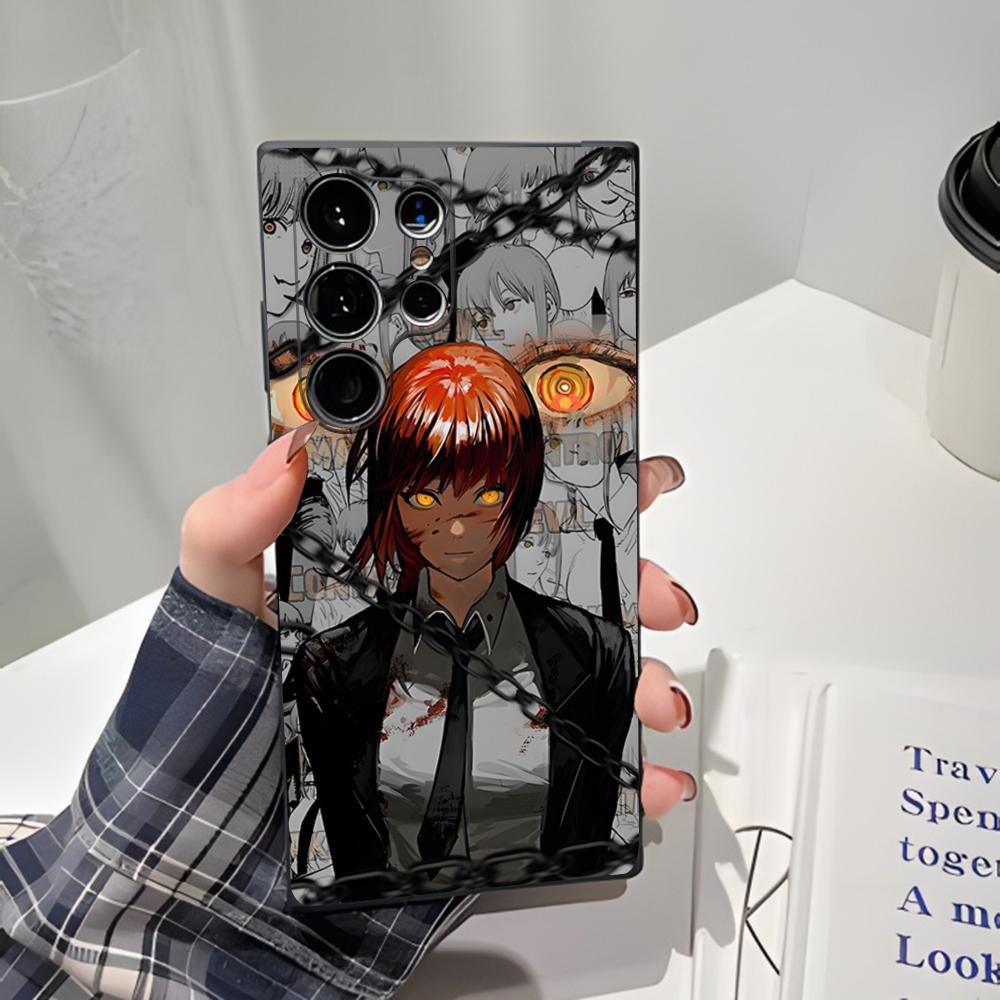Anime Chainsaw Man M-Makima Phone Case For Samsung A25 A13 A33 5G A54 A36 A35 A56 A52 A14 Shockproof Soft Cover