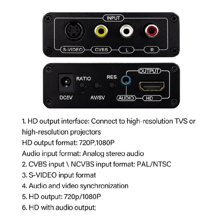 HDTV to 3.5mm Switcher Adaptor AV S-Video Switcher Transmiter Signal Optimization Technology Converters for Gaming Console