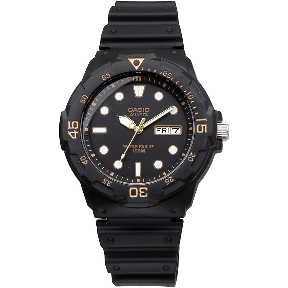 Casio Standard MRW-200H-1EV Quartz Men's Watch Black Gold Overseas Model
