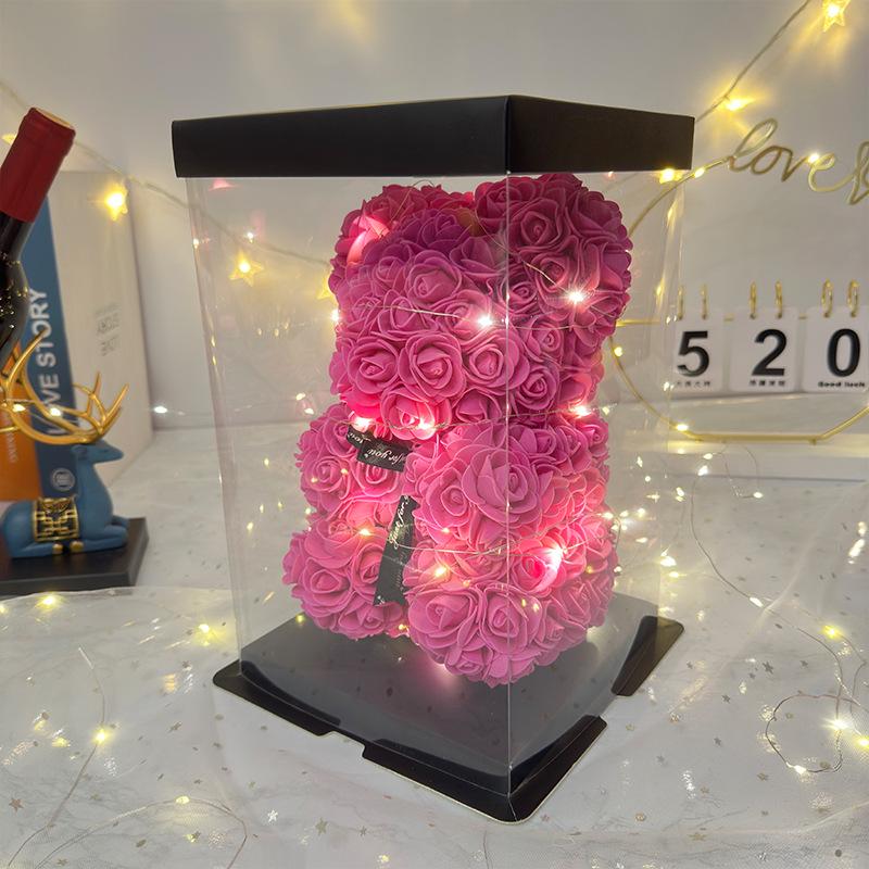 Eternal Rose Bear - Creative Foam Flower Gift for Valentine's, Mother's Day, or Birthday
