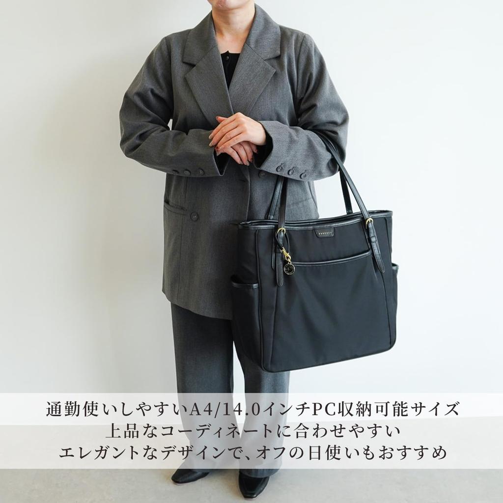 Allure Tote Bag 19L A4 PC Commuting Casual 20202 Charcoal Gray [Progre] 14.0-inch