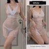 Sex Transparent Lingerie Erotic Lingerie For Women Hot Bow Open Sexy Costume Open Crotch Sex Underwear Fetish Porn Outfit Dress