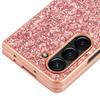 For Samsung Galaxy Z Fold5 5G Glitter Sequins Phone Case Electroplating TPU Frame Hard PC Back Cover