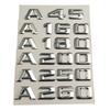 ABS 3D Chrome Letters For Car Stickers Mercedes A45 AMG A160 A180 A200 A250 A260 ZW176 W177 Trunk Emblem Logo Badge Accessories