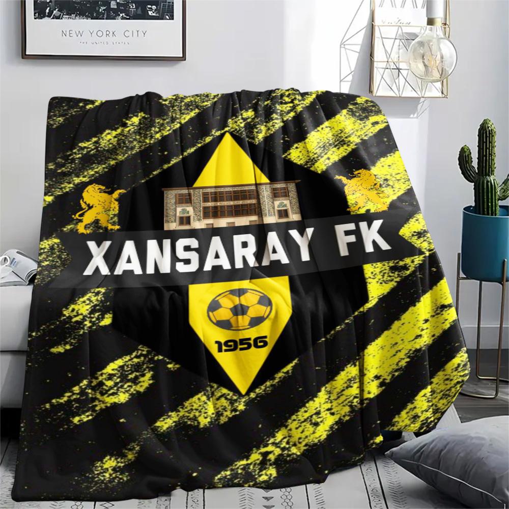 1Pc Xansaray Fk Print Flannel Blanket High Quality Warm Comfortable Cover for All Seasons Perfect for Gifts Home Decor