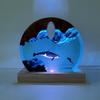 Creative Solid Wood Resin Ornament Killer Whale Diver Ocean Series Atmospheric Night Light Holiday Creative Gift