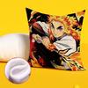 Cool K-kyoujurou Rengoku Pillow Case Cushion Cover Soft Cute Throw Pillow Case For Car Sofa Pillowcase Polyester With Zipper