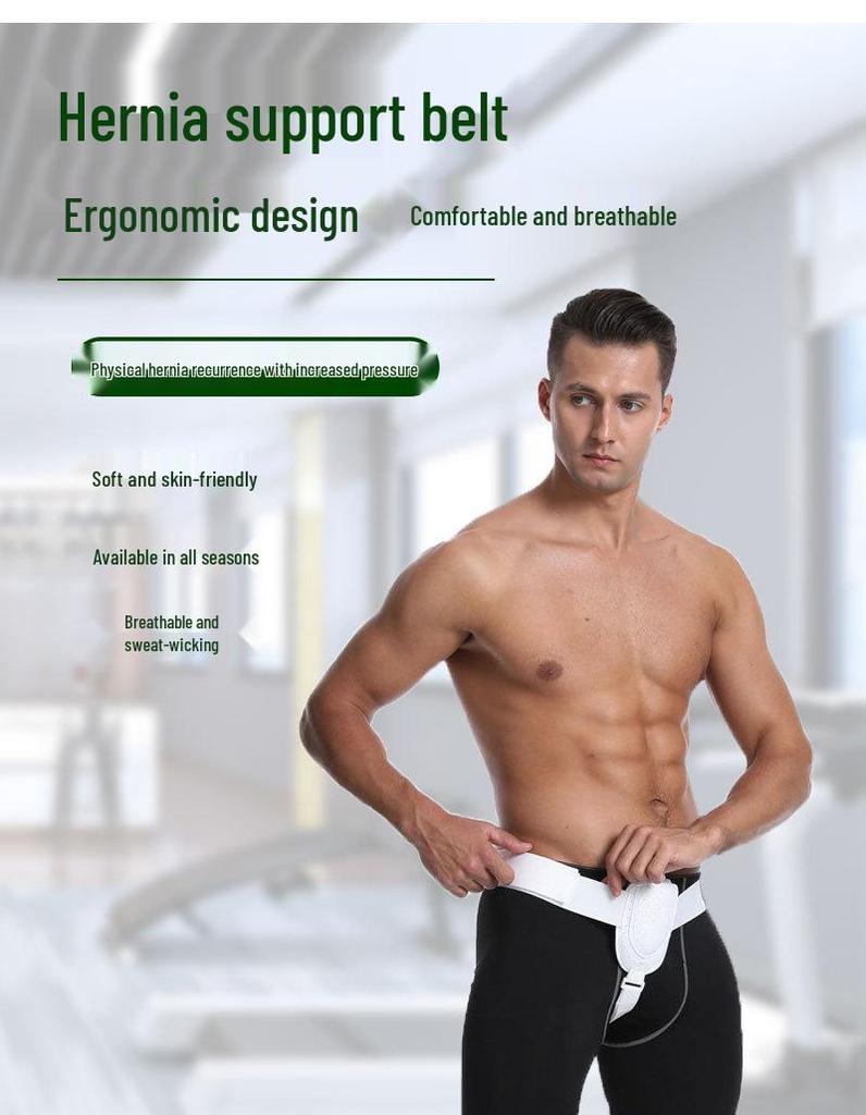 Herren Einseitiger Leistenbruch Stützgürtel mit Polster für ältere Menschen