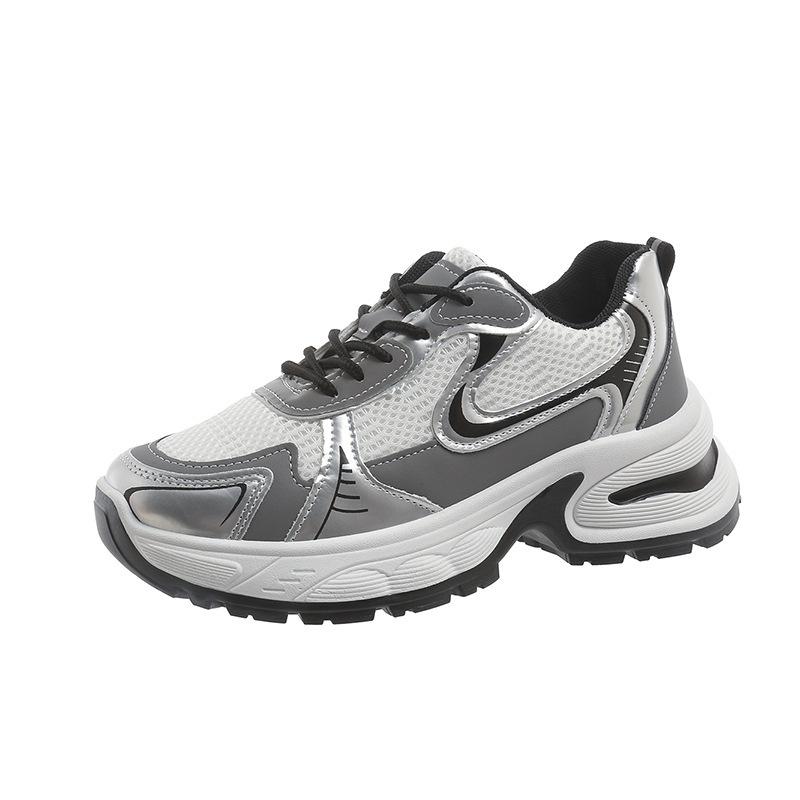 Dad Shoes Mesh Breathable Ins Trendy Super Fire Spring and Autumn New Lightweight Thick-soled Heightening Sneakers
