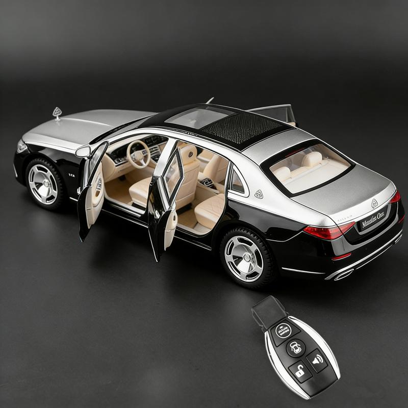 Key Control 1/24 Maybachs S680 Alloy Luxy Car Model Diecasts Metal Vehicles Car Model Simulation Sound Light Childrens Toys Gift