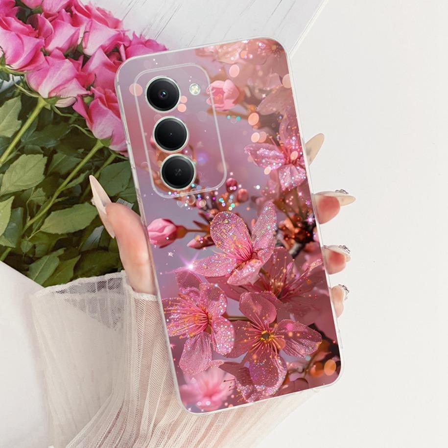 Pro kryt Xiaomi Redmi 15 4G Pouzdro na telefon Populární květina Měkká průhledná silikonová ochranná skořepina Pro Xiaomi Redmi 15 5G Redmi15 Funda