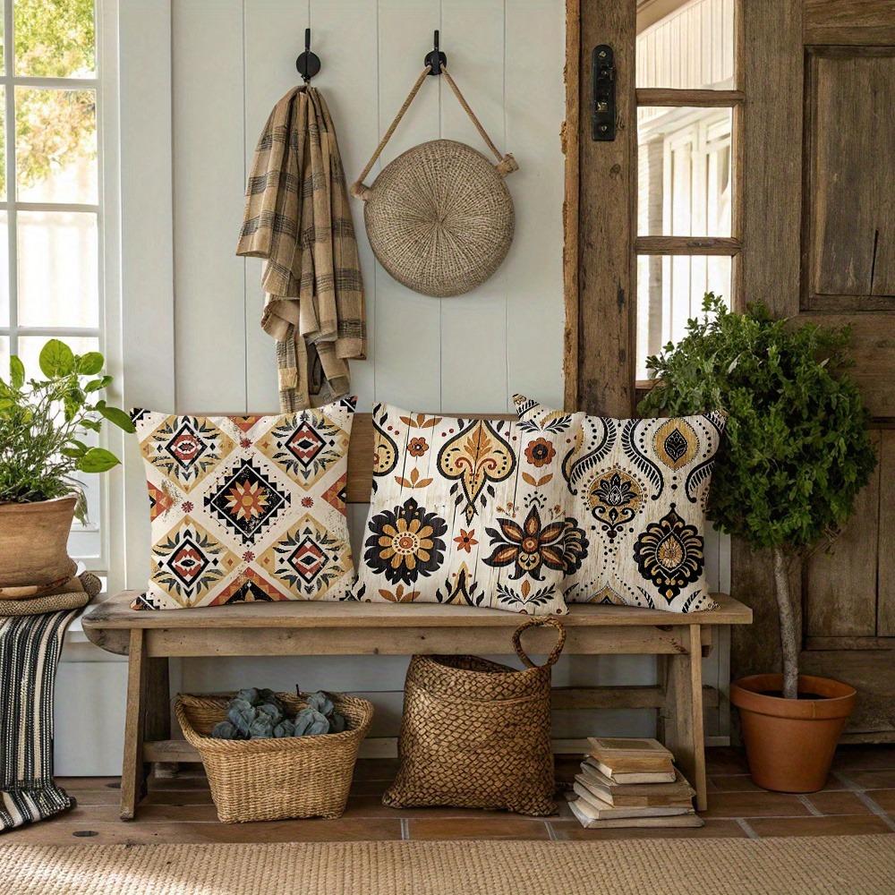Ethnic Bohemian Geometric Floral Pillowcasesuitable For Sofa Car Bedroom Decorative Cushion Cover Pillow Cover