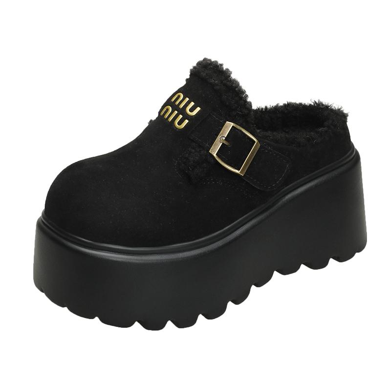 Mote Nye Dame Høye Platå Tøfler 8CM Kiler Bling Sko Dame Ute Skinn Fritid Chunky Sneakers Sommer Pustende Tøfler